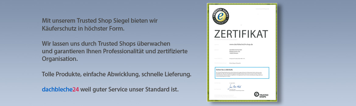 Mit unserem Trusted Shop Siegel bieten wir Käuferschutz in höchster Form. Wir lassen uns durch Trusted Shops überwachen und garantieren Ihnen professionalität und zertifizierte Organsitation.